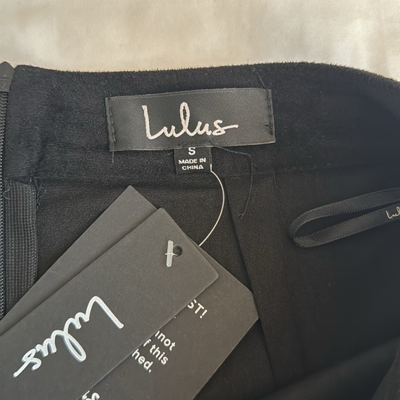 NWT Lulus Shenandoah Black Suede Mini Skirt - Picture 3 of 4